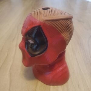 Red and Black Superhero Head Planter